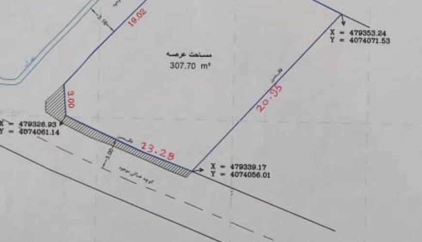 زمین مسکونی ۳۰۷ متری در نشتارود